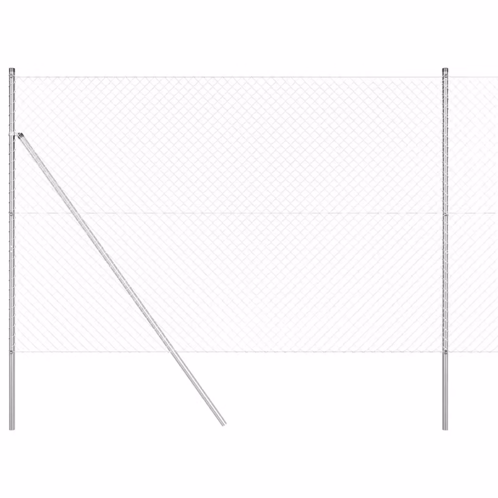 Recinzione a rete in acciaio vidaXL Argento 10 x 1,6 m con maglia 40 x 40 mm – 2