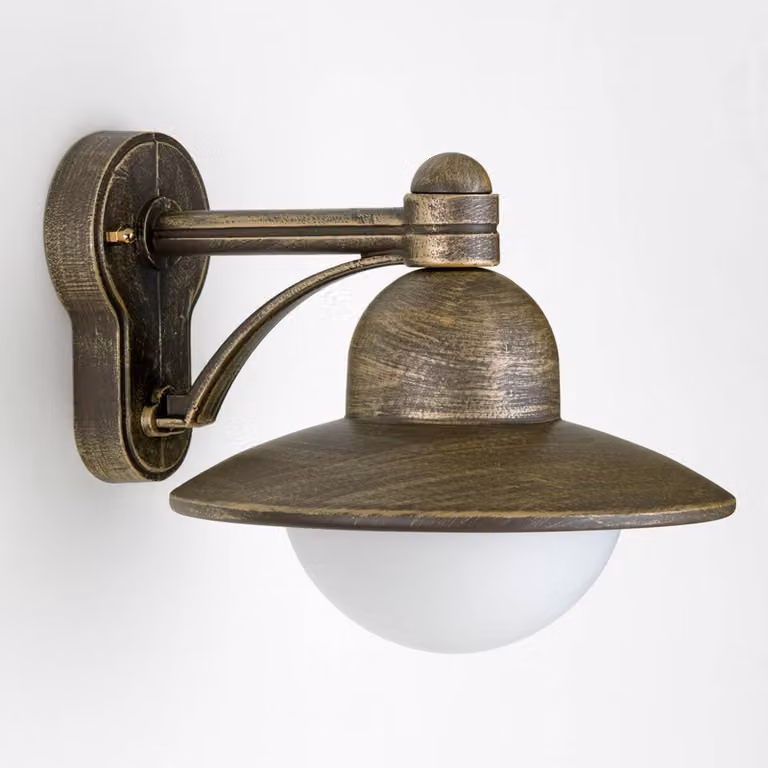 Albert Leuchten Applique da esterni Carla, Bronzo / Ottone antico, Alluminio, Campagna / Rustiche, Applique da esterni