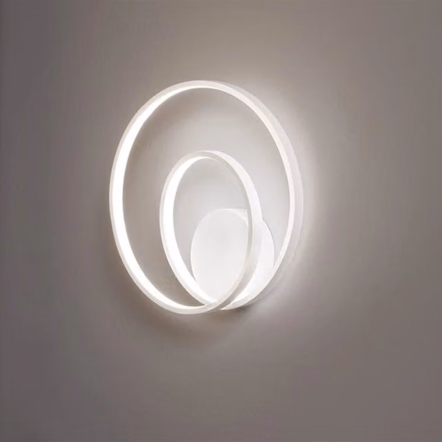 Applique Moderna Ritmo Perenz in Metallo Bianco con LED da 28W Dimmerabile IP20
