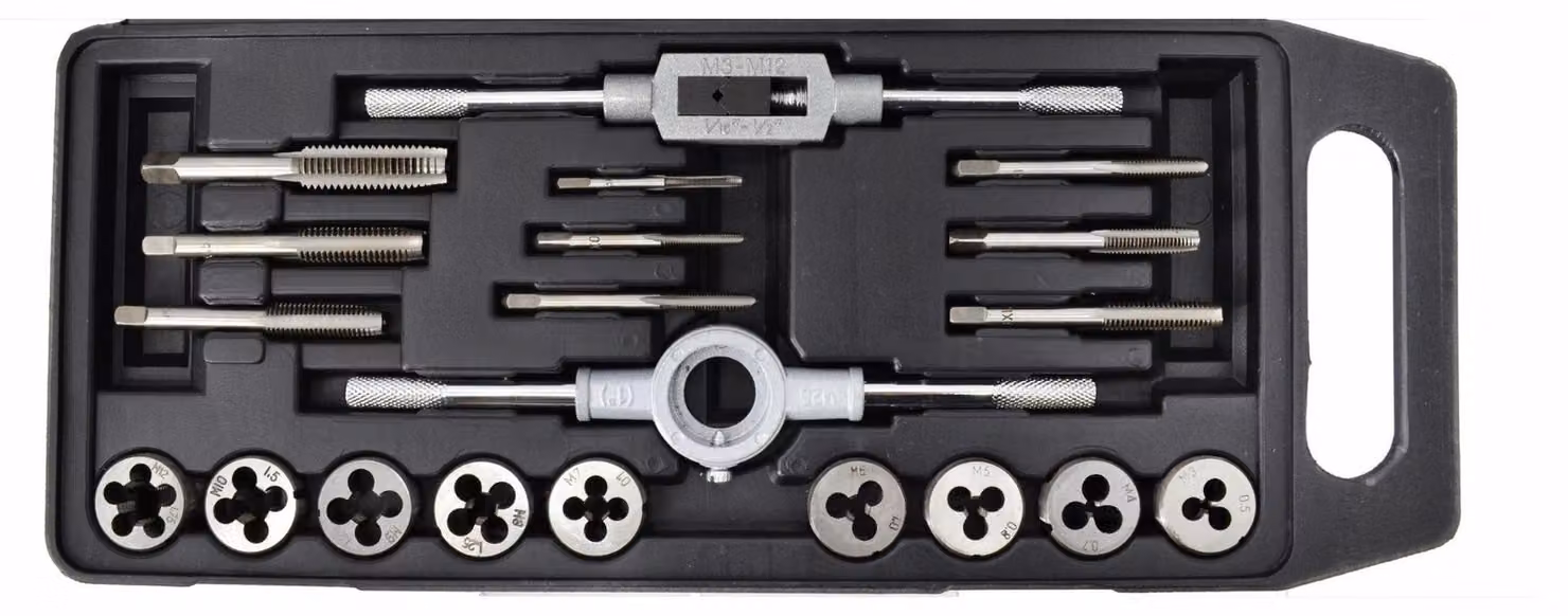 AW Tools - Set di maschi per filettatura, acciaio (confezione da 20) AW3134 (taglia unica) (argento)