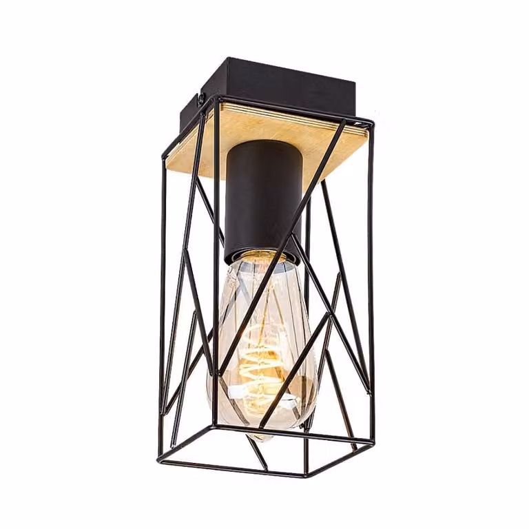 Rabalux Lampada a soffitto nera Boire per lampadina E27, modello 71021