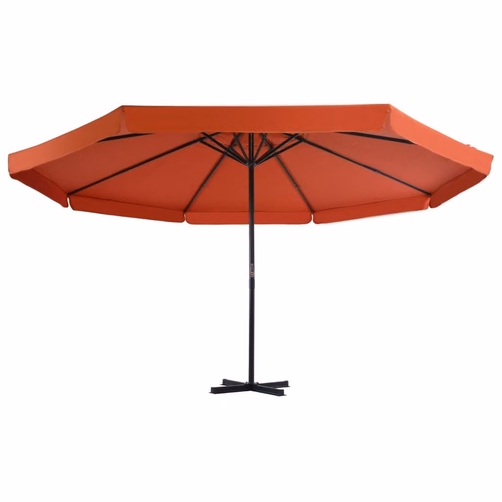 Ombrellone da Giardino con Base Portatile Terracotta