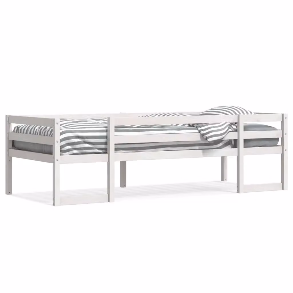 Giroletto per bambini vidaXL in legno massello di pino bianco laccato L/P/H: 195.5 x 90 x 97.5 cm – 2