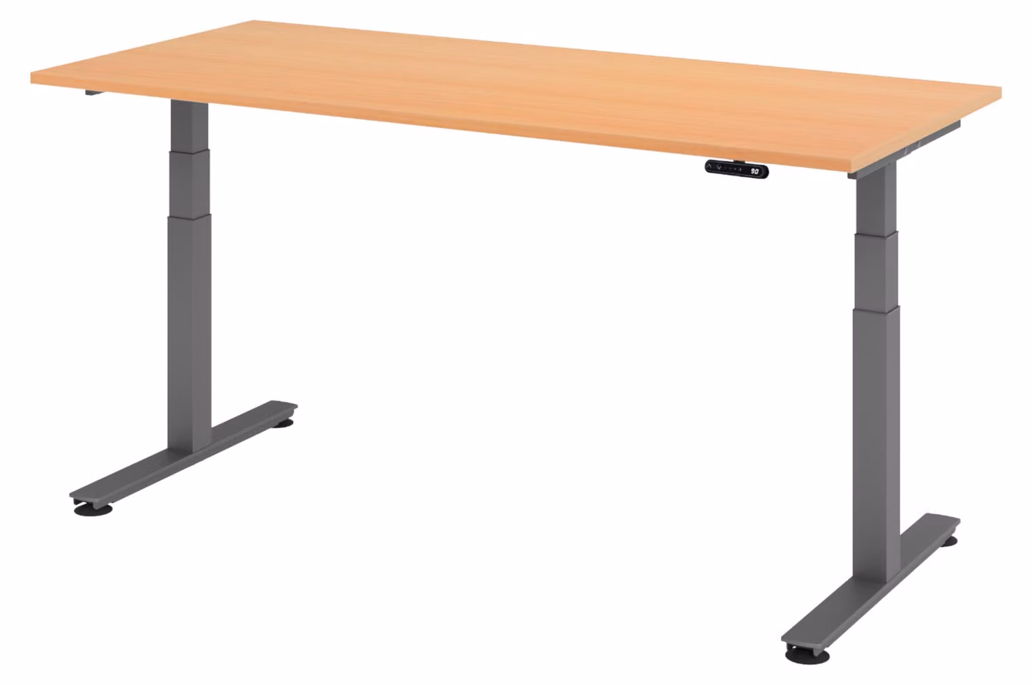 Scrivania elettrica bümö XDSM - Finitura: faggio, struttura: grafite, dimensioni: 180 x 80 cm