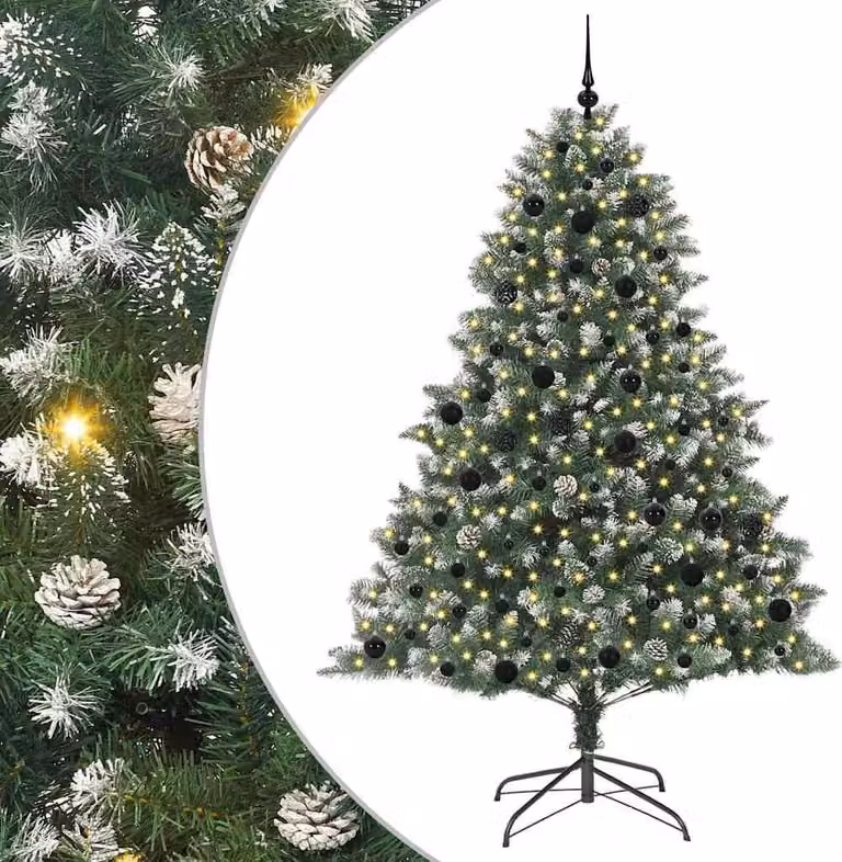Albero di Natale artificiale con 300 LED Verde 210 cm