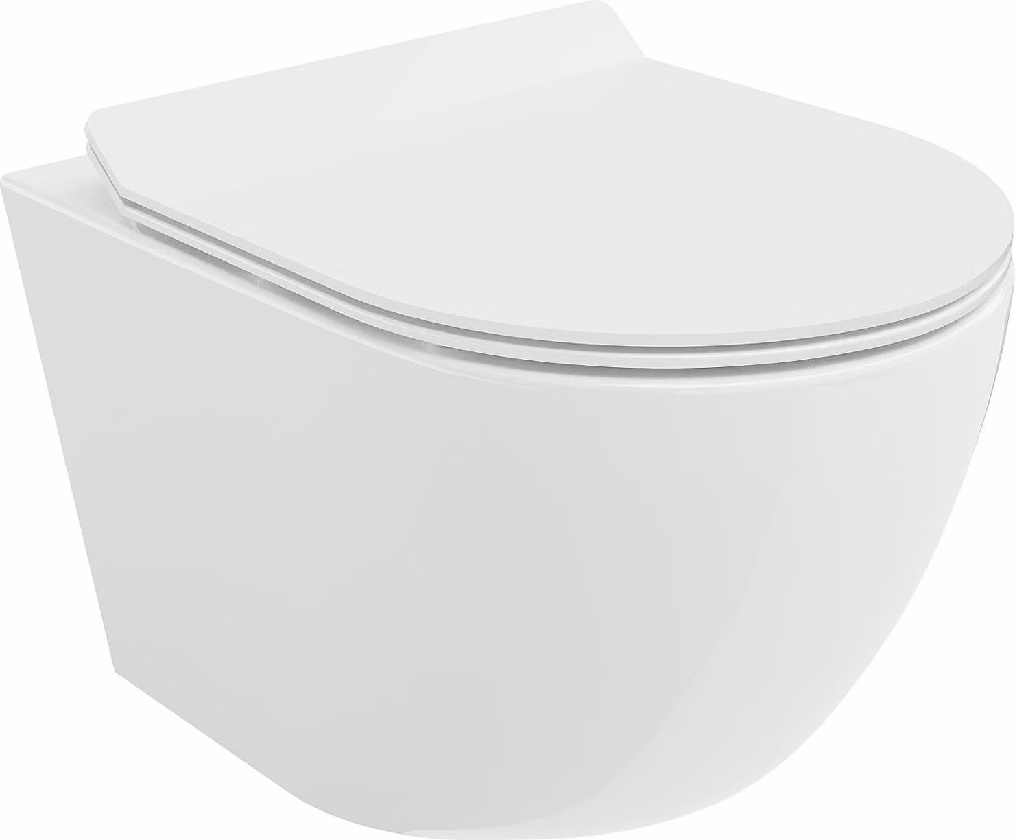 Mexen Lena vaso wc Rimless con sedile a chiusura rallentata slim, duroplast, bianco lucido - 30224000