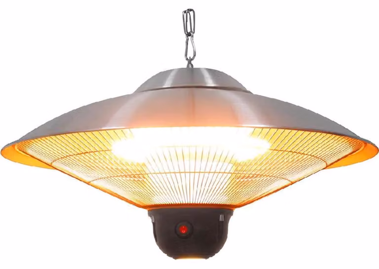Riscaldatore elettrico sospeso con illuminazione a LED, Ø 585 mm, altezza 300 mm