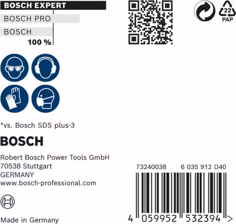 Trapano a percussione Bosch EXPERT SDS plus-7X, 7 x 100 x 165 mm, 10 pezzi 2608900166