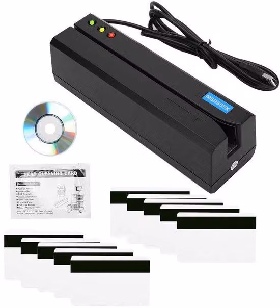Lettore di carte magnetiche a 3 tracce, realizzato in metallo