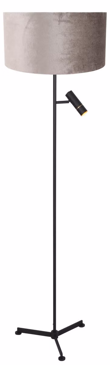 Lampada da terra - nero - Stang - metallo tessile - Ø 40cm - LED_E27 - 4834ZW - Steinhauer