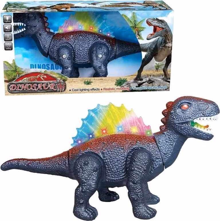 Dinosauro a batteria con luce e suono MIX