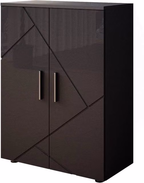 Mobiletto bagno Irma Vicco colore antracite lucido L: 60 cm, H: 81 cm