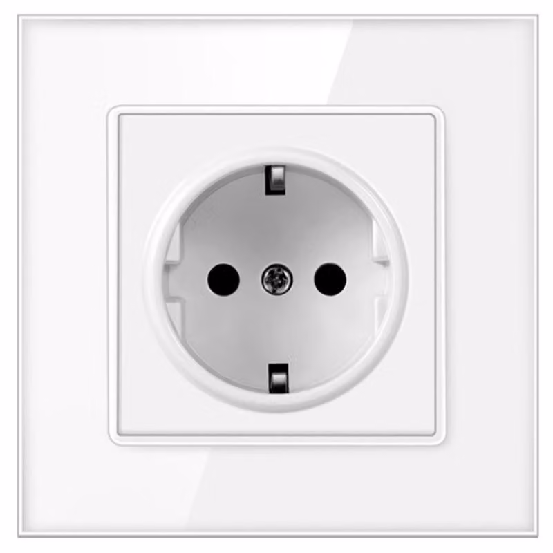 Presa con cornice in vetro temperato iUni WS1, 16A