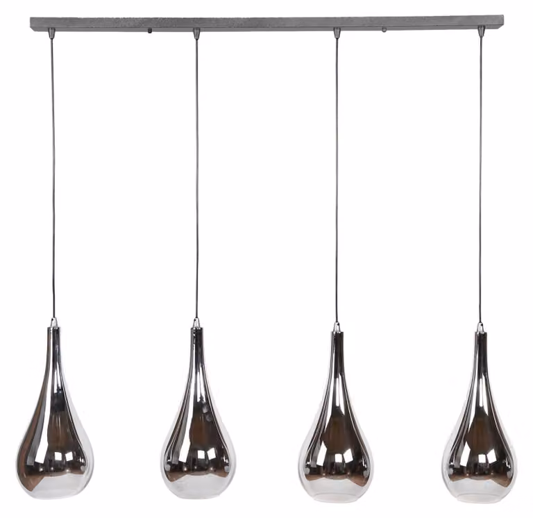Lampada da soffitto FURNLUX Drop argento 130 cm / Colore principale: argento / Dimensioni: 130 x 150 x 20 cm