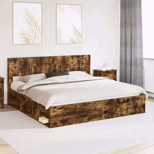 Struttura del letto con stoccaggio e testata 2 pz 3414175