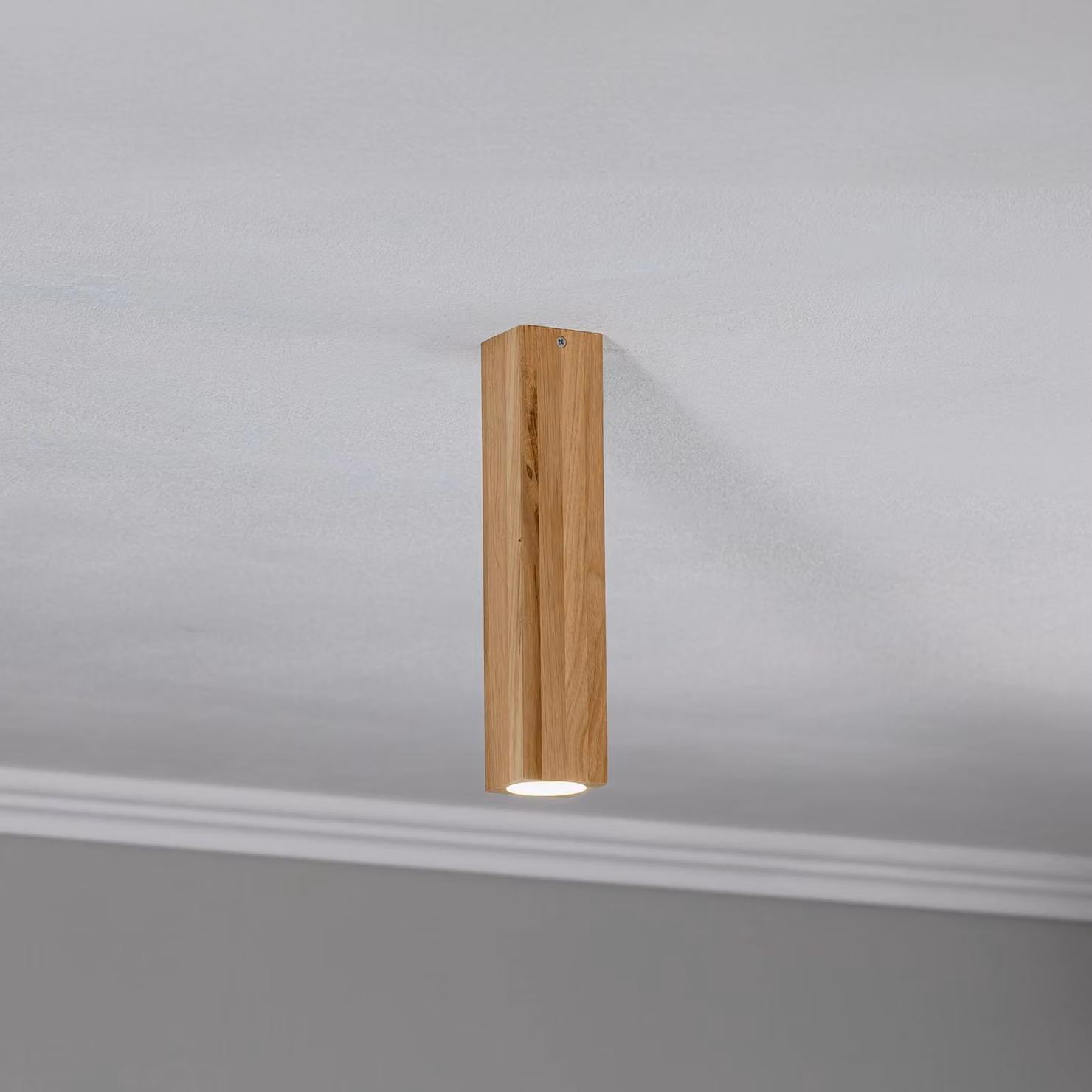 Plafoniera soffitto Peach Puff SOLLUX LIGHTING, dimmerabile, Legno chiaro, Soggiorno / Sala da pranzo, Legno, Moderno, Plafoniera