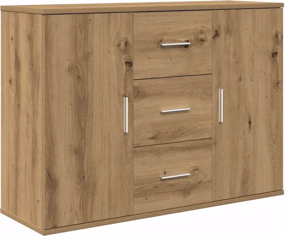 Credenza Rovere Artigianale 90x29,5x65 cm in Legno Multistrato