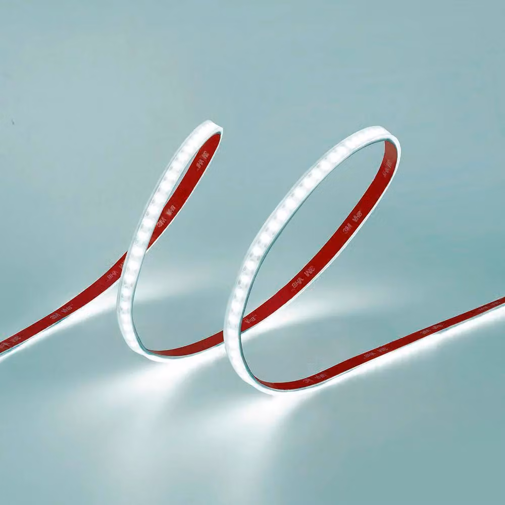 Striscia LED bianca a luce fredda 6.400 K, autoadesiva, 5 m x 10 mm, 8 W/m, 100 lm, 24 V CC