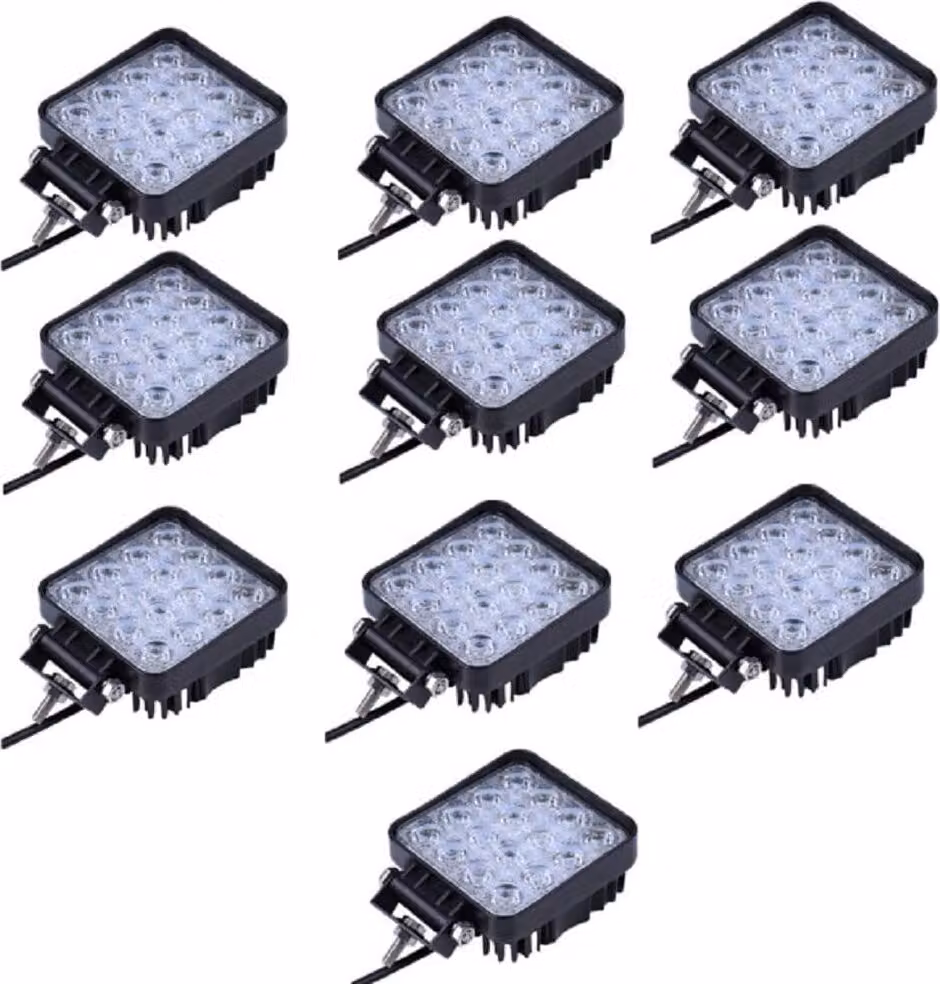 Greenmigo 48W Lampada LED Faro bianco freddo Luce posteriore per auto Faro da lavoro impermeabile IP67 (confezione da 10)