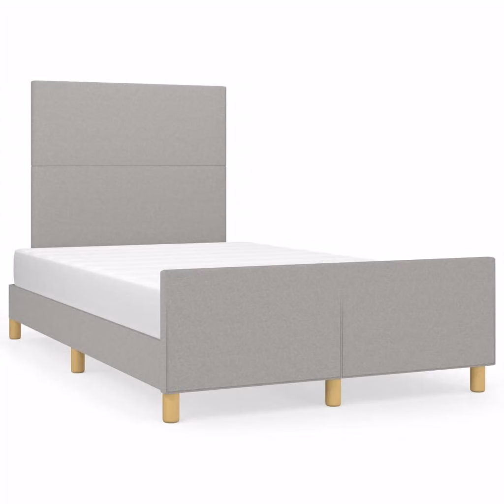 Giroletto senza Materasso Grigio Chiaro 120x200 cm Tessuto