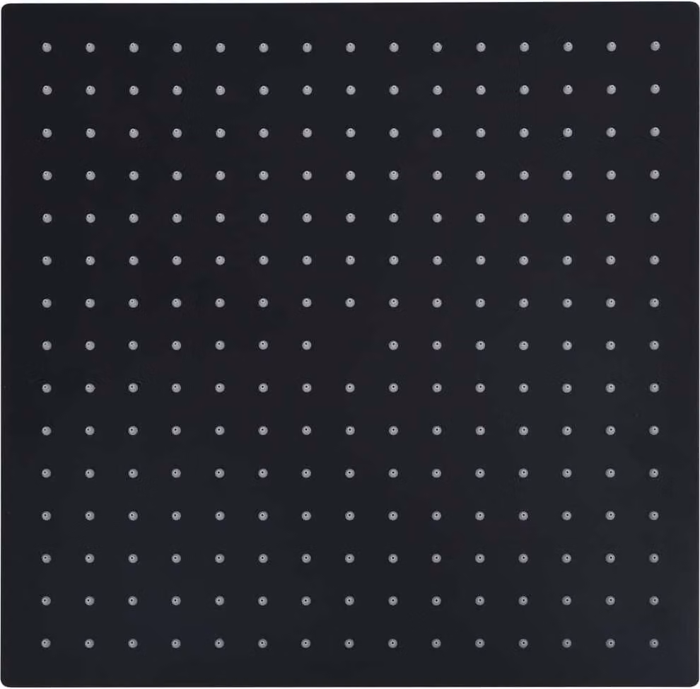 Testa Doccia a Pioggia in Acciaio Inox 40x40 cm Quadrata Nera