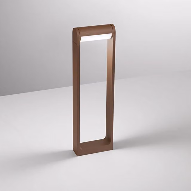 Paletto Esterno Moderno Orienta Perenz in Alluminio Colore Corten con LED 12W 3000K IP65