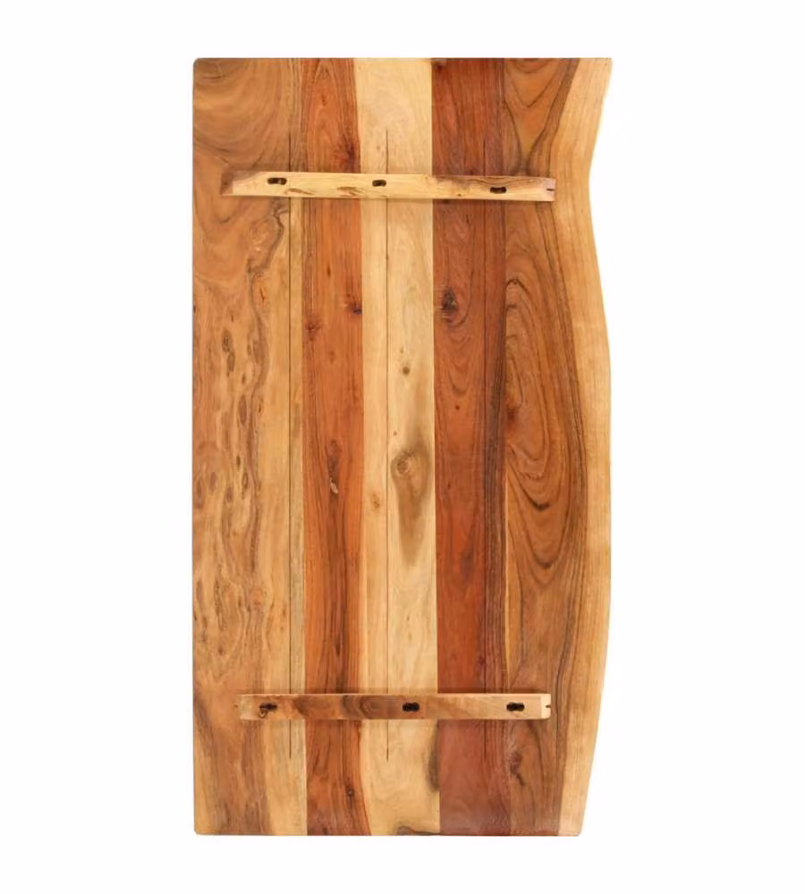 Piano per Vanità Bagno in Massello di Acacia 100x52x3,8 cm