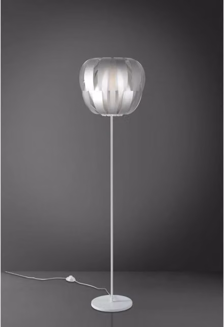 Piantana Base e Stelo Silver in Metallo Cm. 42 x 172h