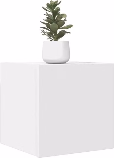 Mobili Porta TV a Parete 4pz-Set di 4 Credenza per TV sospesa Bianchi 30,5x30x30 cm