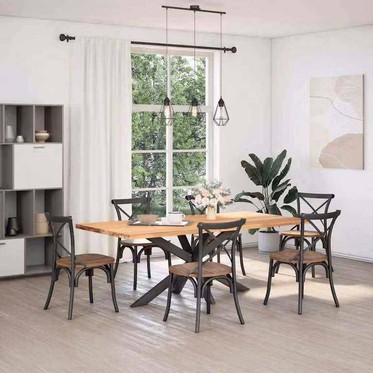vidaXL Gamba per Tavolo da Pranzo a Ragno Antracite 150x78x(72-73) cm