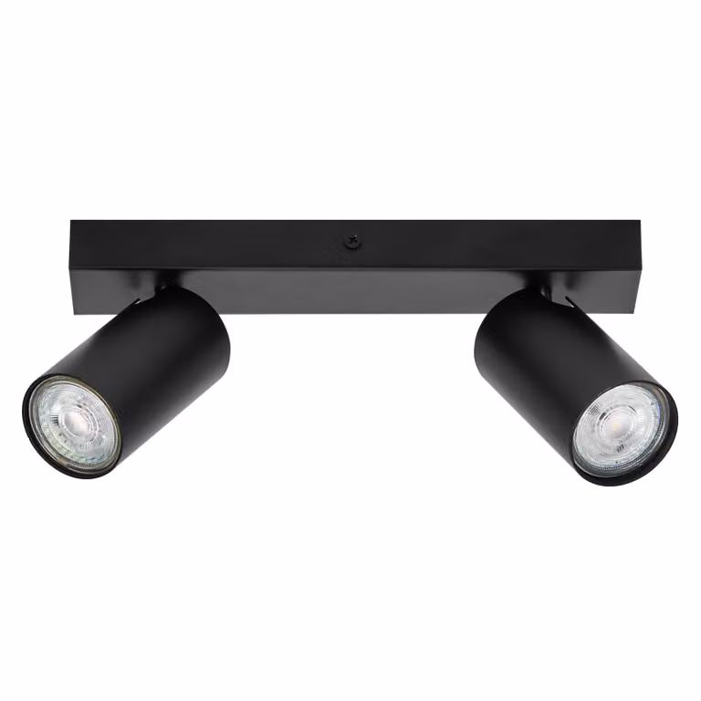 OSRAM LED SPOT OCTAGON 2 x 3,4W, GU10, 460lm, nero, temperatura di colore 2.700K, colore della luce bianco caldo, intramontabile, lampada LED sostituibile, ideale per interni, CRI 90, teste regolabili, dimmerabile