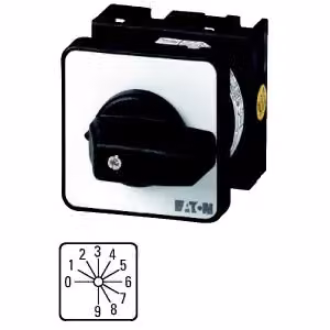 Interruttore di codifica Eaton, T0, 20 A, da incasso, 4 moduli, contatti: 8, 30°, a scatto, con posizione 0, 0-9, n. di 15604 057844