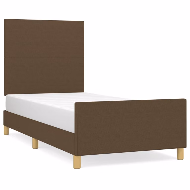 Giroletto senza Materasso Marrone Scuro 80x200 cm Tessuto