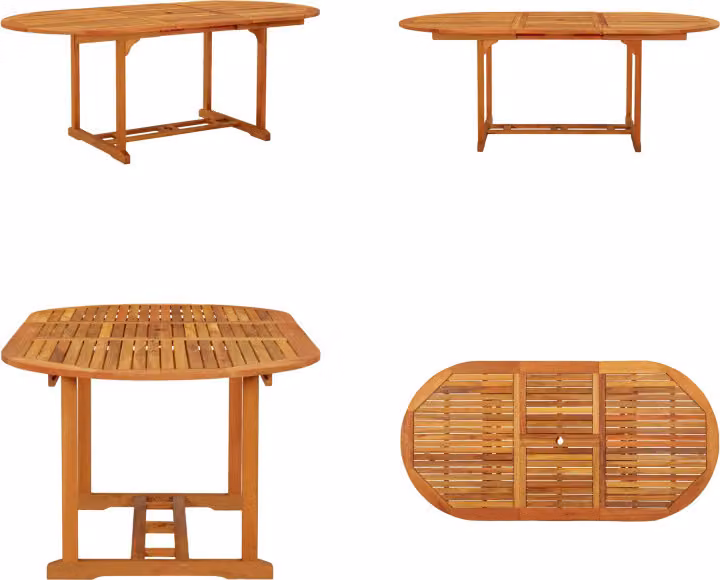 vidaXL Tavolo da giardino 200x100x75 cm in legno massiccio di eucalipto - Tavolo da giardino - Tavoli da giardino - Tavolo da giardino in legno - Tavolo da giardino in legno massiccio