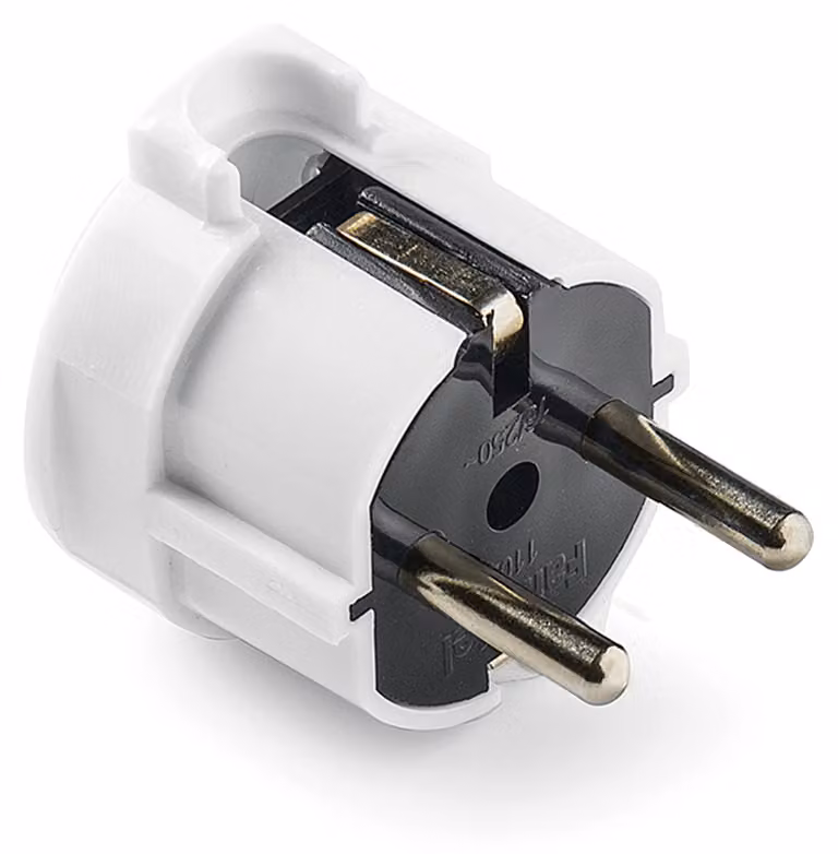 Famatel Spina estensibile 2p+t Ip21 4,8 Mm 16a 250v Bianco Taglia Unica / Spina UE 220V Bianco Taglia Unica