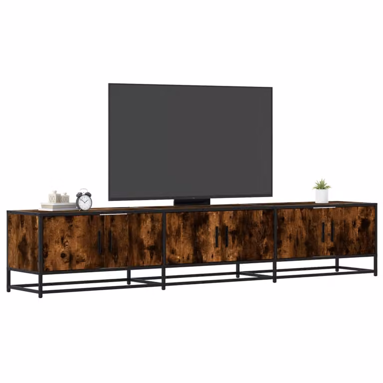 Mobile TV vidaXL in stile industriale, colore marrone, L: 210 cm, P: 35 cm, H: 41 cm