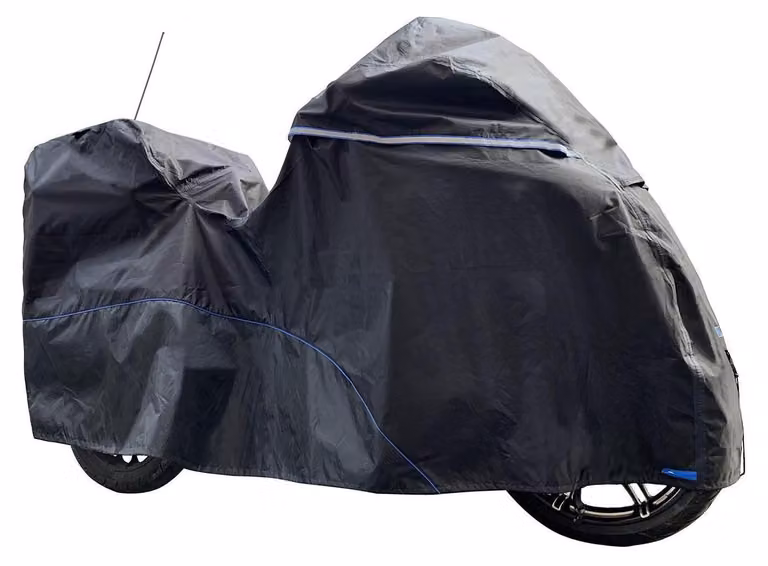 Copertura impermeabile per moto, 275 cm, tessuto Oxford 420D, resistente al calore, design con prese d'aria, catarifrangenti, apertura per lucchetto a catena