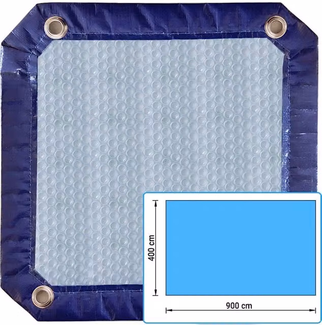 Copertura Isotermica Energy Bubble Trasparente 400 µ - 12,00 X 6,00 M Dimensione piscina: 9.00 X 4.00 m