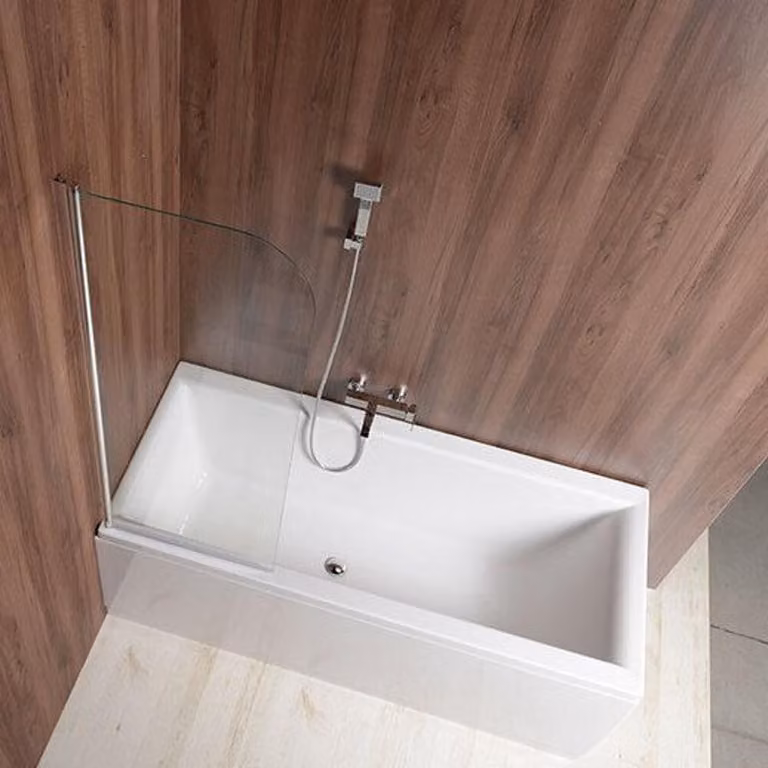 Aqualine Vilma - Schermo da bagno 600x1400 mm, cromo/vetro chiaro AQ6014