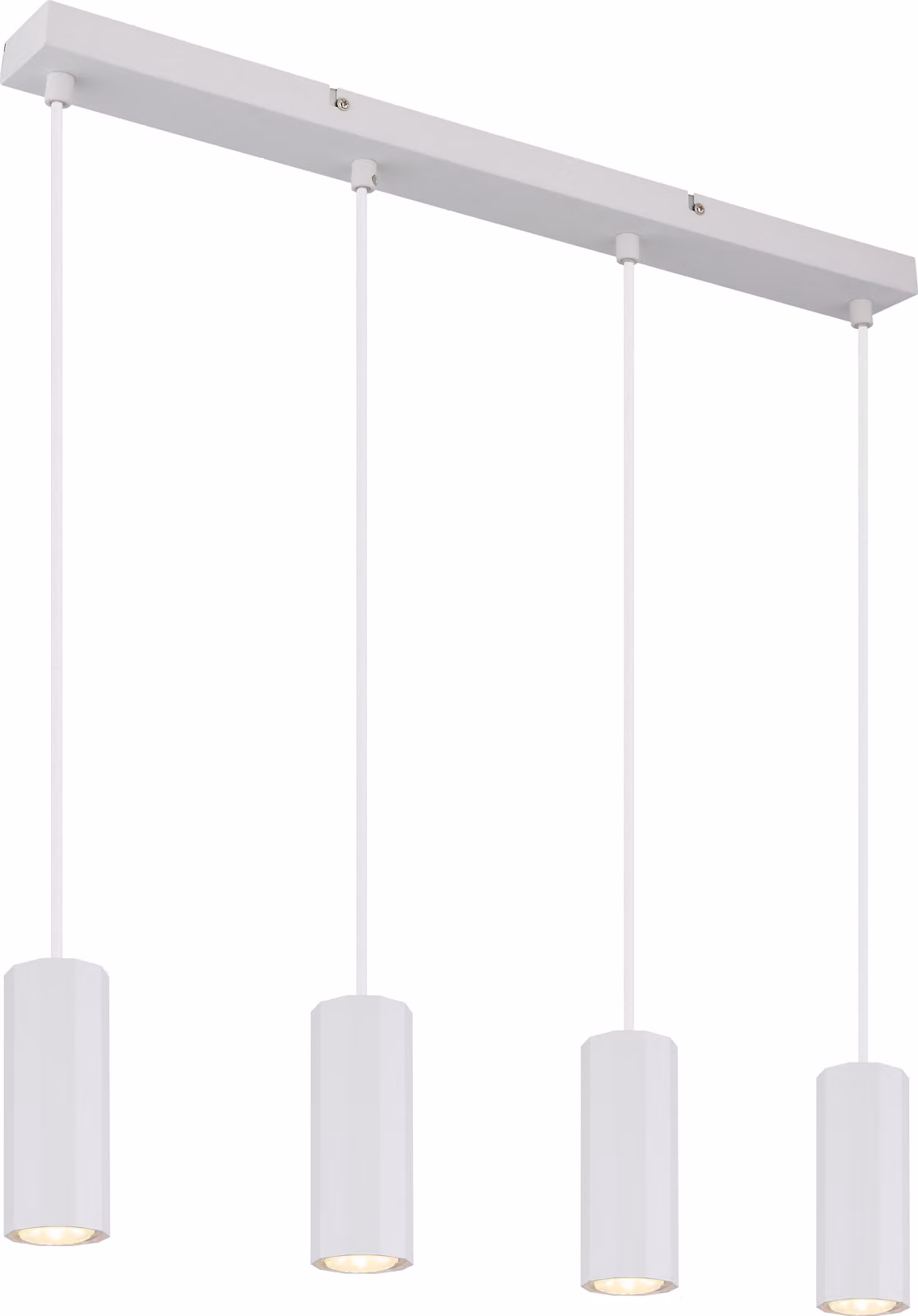Lampada a sospensione, bianco opaco, 4 fiamme, H 120 cm