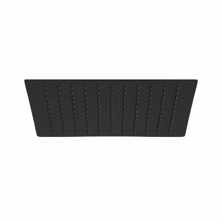 JOHO Soffione doccia a pioggia 10 Pollici, Docce Fisse in acciaio inox 304 Soffione per Doccia con ugelli anticalcare, quadrato 25x 25 cm, nero