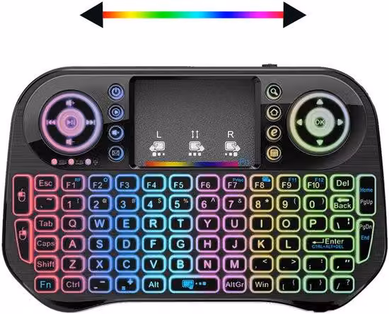Mini Smart Multimedia: tastiera retroilluminata a 7 colori