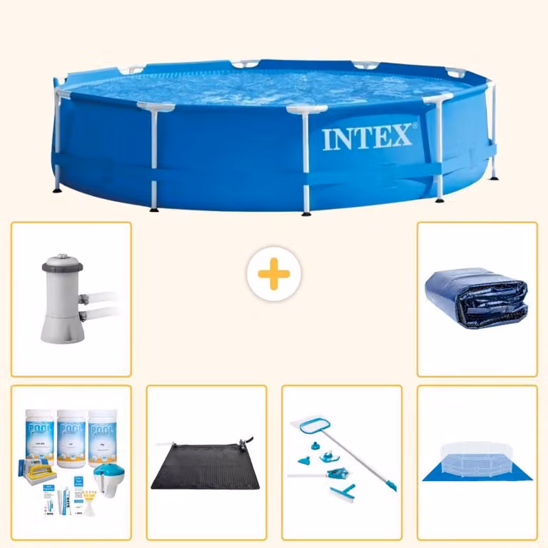 Piscina autoportante rettangolare - 366x76 cm - 7 pezzi - Modello S20438