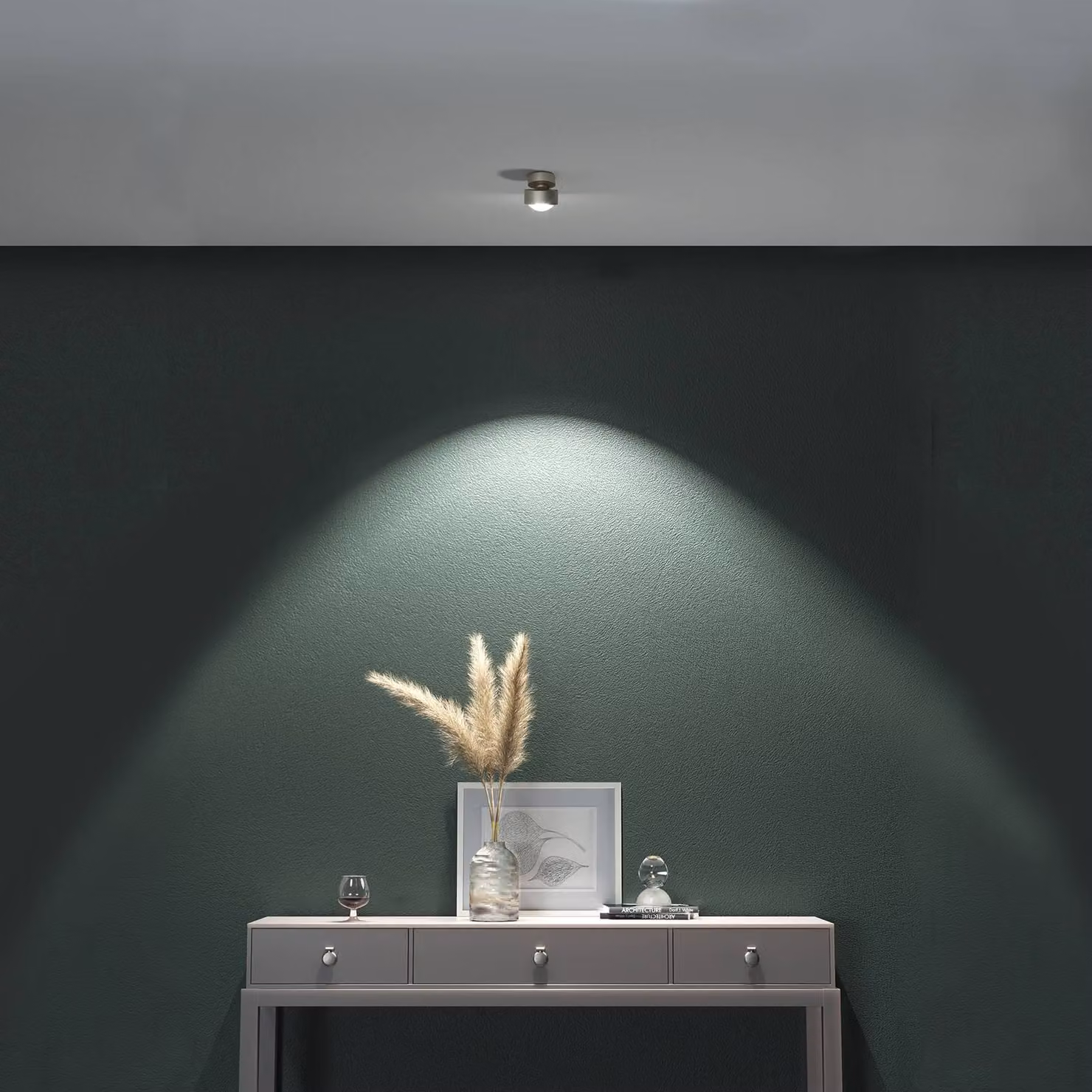 Top Light Faretto a soffitto LED PUK Mini Move, dimmerabile, Alluminio / Grigio / Zincato, Soggiorno / Sala da pranzo, Metallo, Design, Plafoniera LED