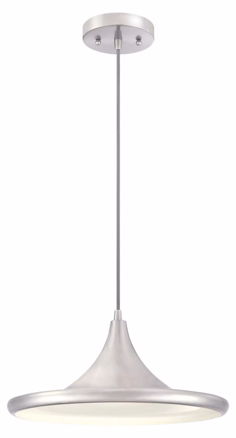 Lampada a sospensione LED dimmerabile Massie in nichel spazzolato