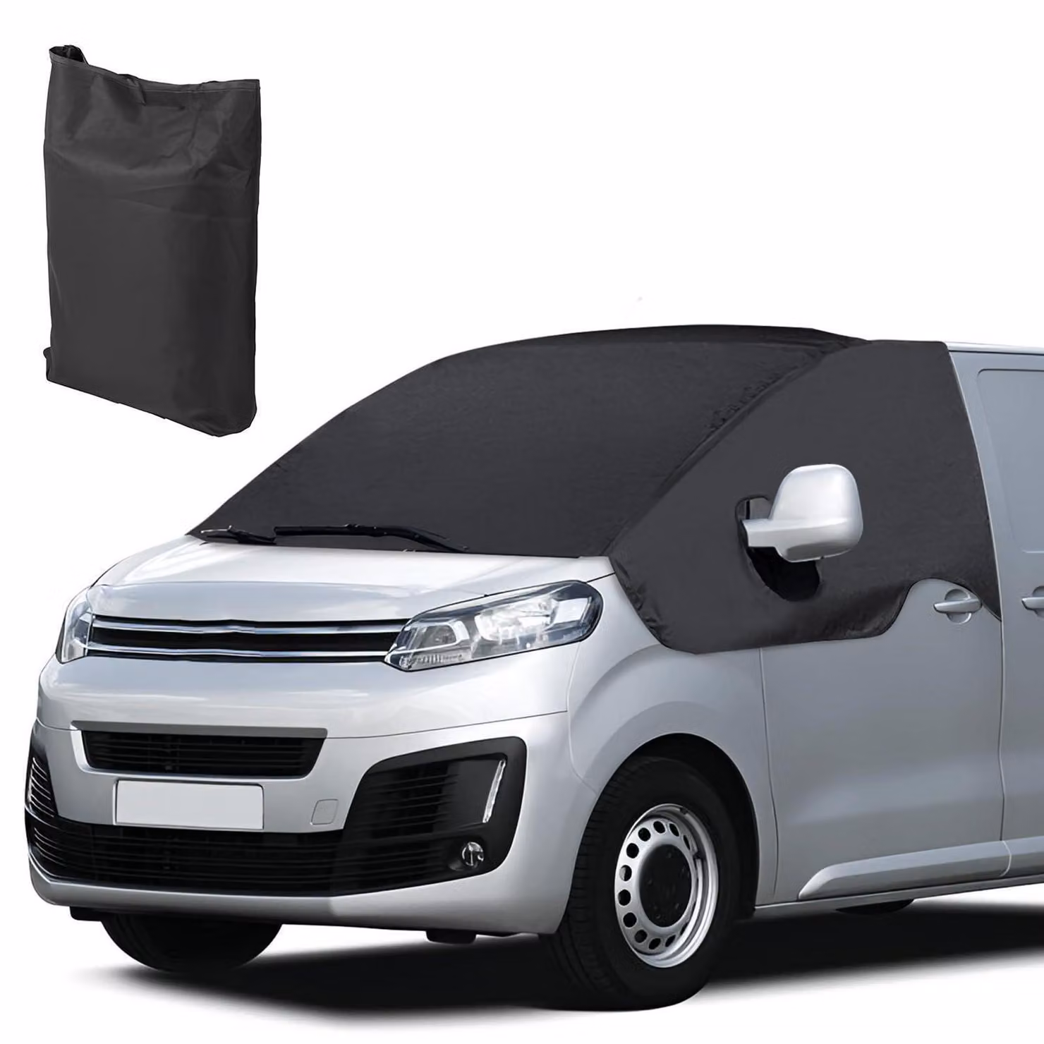 Copertura per parabrezza in tessuto Oxford 600D, impermeabile e resistente agli agenti atmosferici, compatibile con Citroen Jumpy e Opel Vivaro dal 2016 al 2024