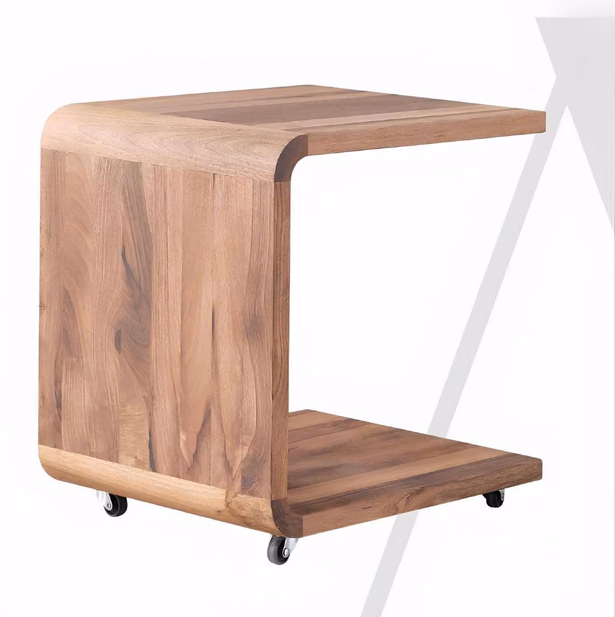 Tavolino da salotto, stile moderno, colore marrone, legno, design compatto, scaffale integrato, pratico