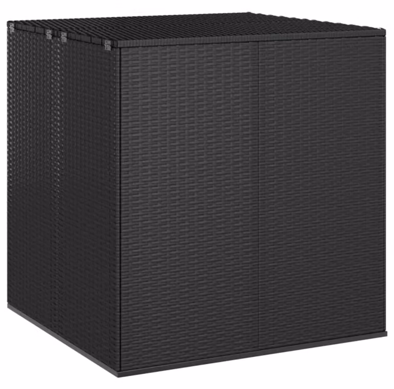 Contenitore per cuscini da giardino, dimensioni 100 x 97,5 x 104 cm - Materiale: plastica, metallo, effetto rattan - Contenitore per esterni