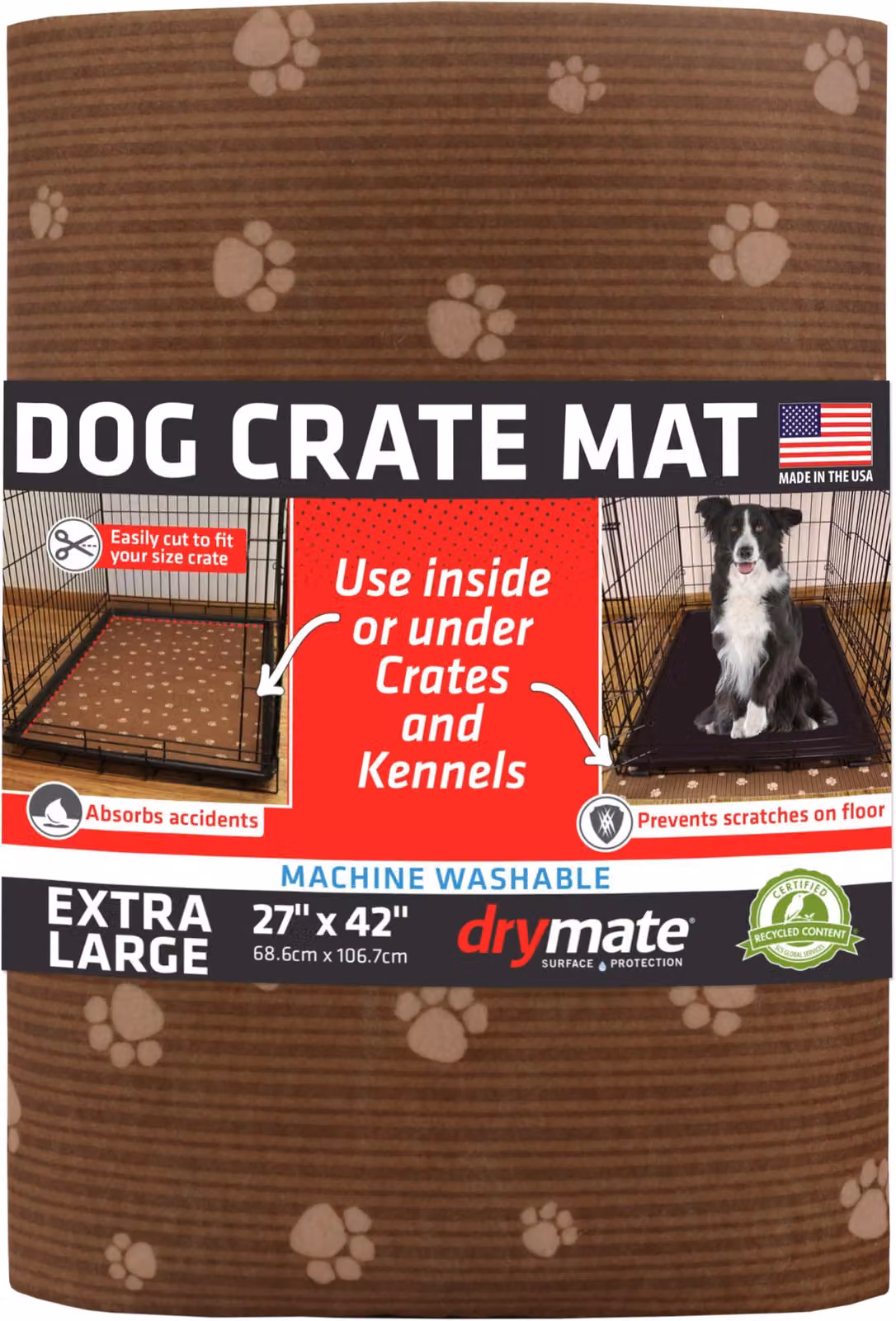 Tappetino assorbente per cani Drymate, assorbe l'urina, impermeabile, antiscivolo, lavabile, ideale per cuccioli
