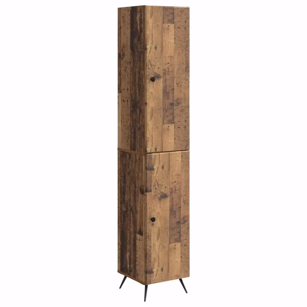 Set di 2 armadi a muro vidaXL in legno e MDF color marrone stile rustico con ante a battente e ripiani interni – 2